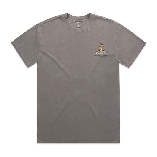 Daddy Daycare Fishing Club Heavy Faded Grey Tee