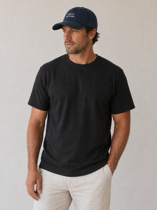 Daddy Daycare Heavy Faded Black Western Tee