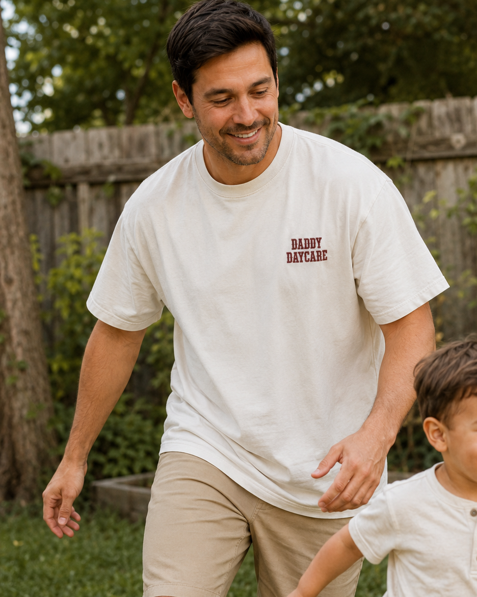 Daddy Daycare Heavy Faded Bone Western Tee