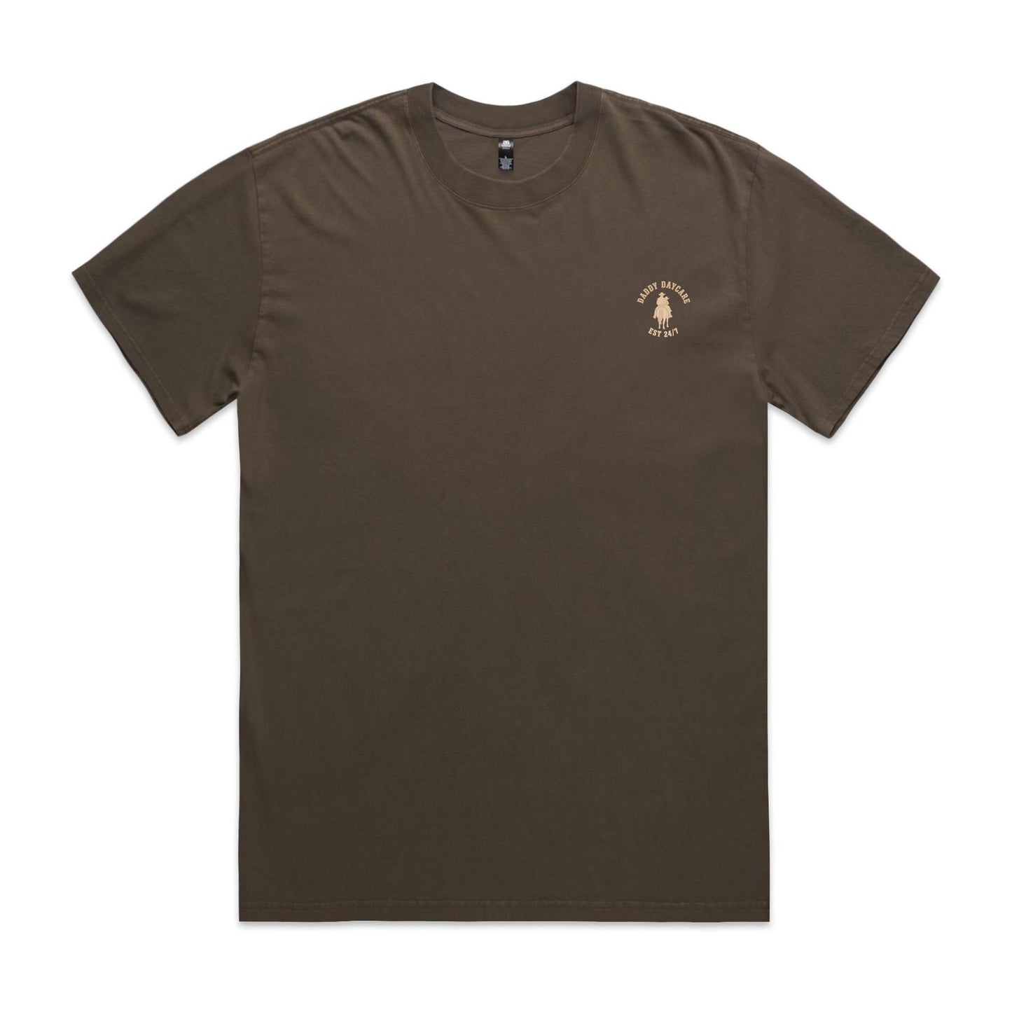 Daddy Daycare Cowboy Club Heavy Faded Tee – Faded Brown
