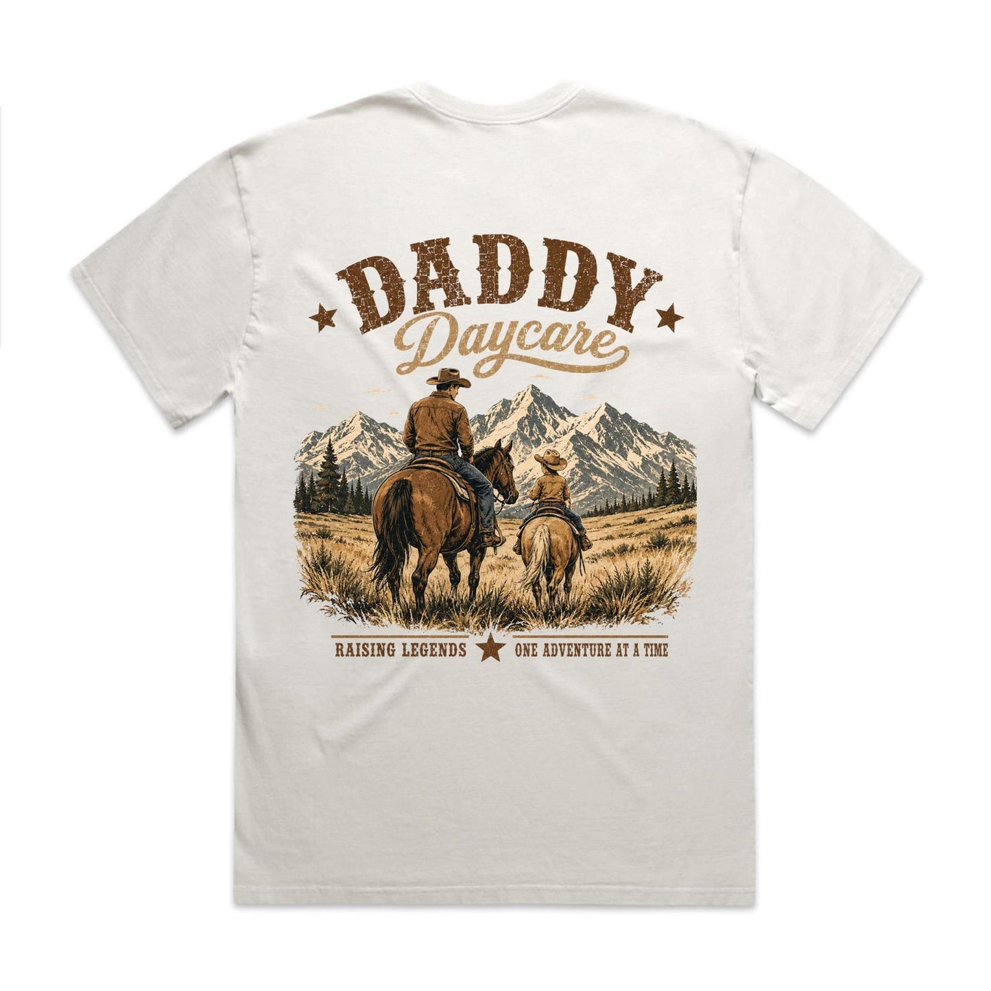 Daddy Daycare Heavy Faded Bone Western Tee