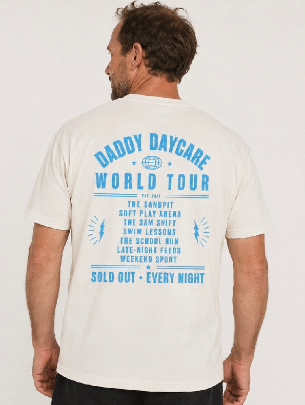 World Tour Heavy Faded Bone Tee