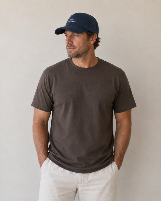 Daddy Daycare Heavy Faded Brown Western Tee