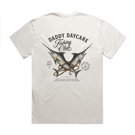 Daddy Daycare Fishing Club Heavy Faded Bone Tee