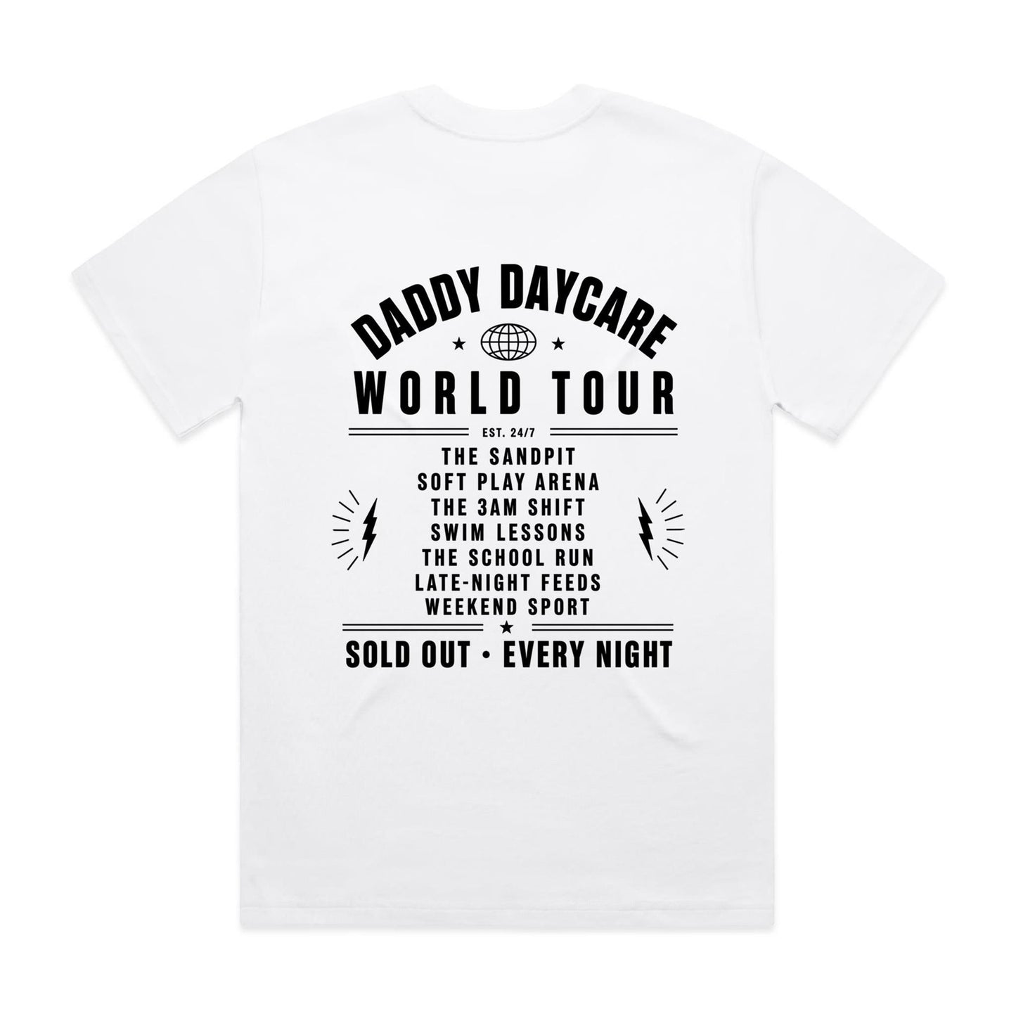 Daddy Daycare World Tour Heavy Tee – White