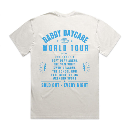 Daddy Daycare World Tour Heavy Faded Bone Tee